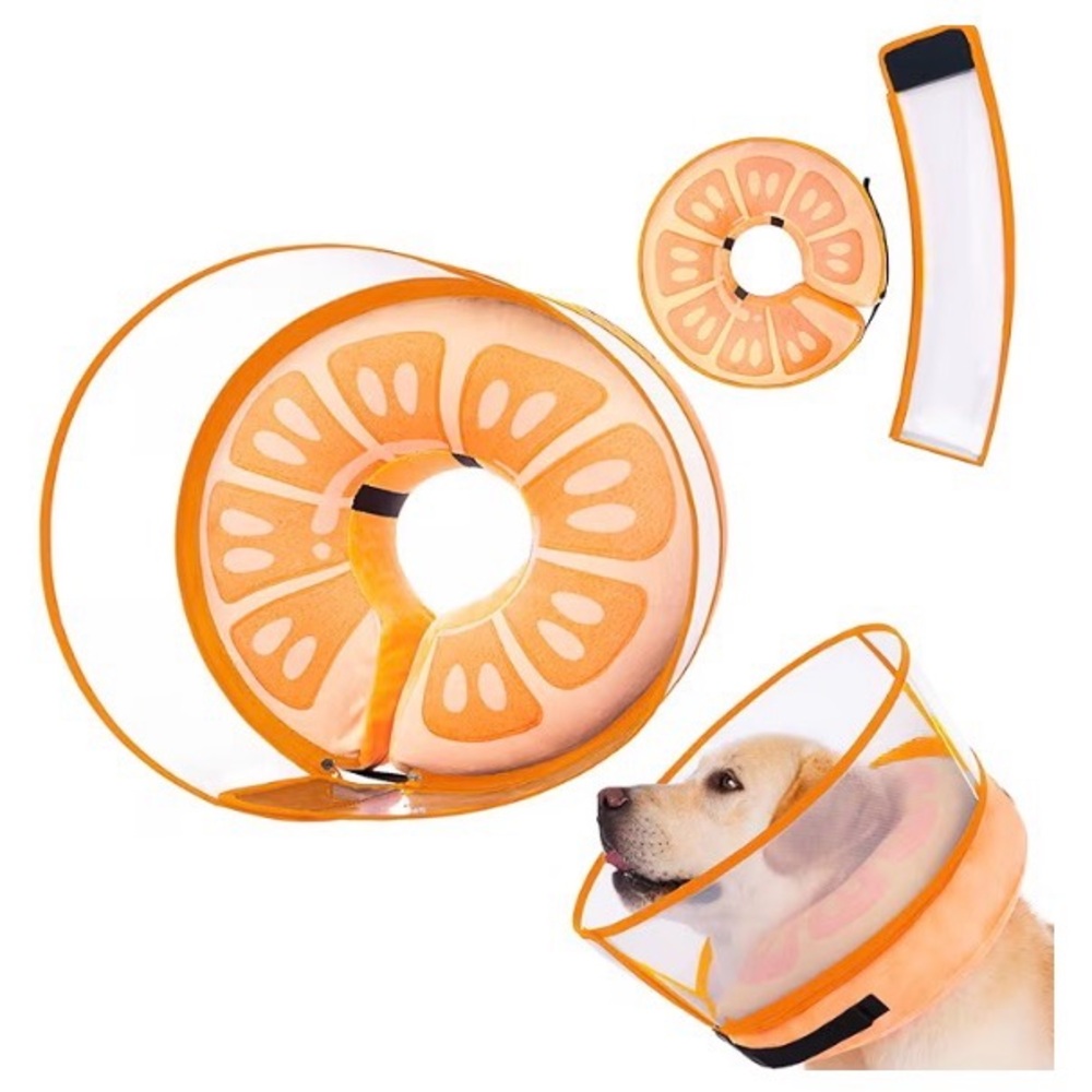Marlyago Inflatable Dog Cone Collar , Protective Soft Surgery, Sz M/L New